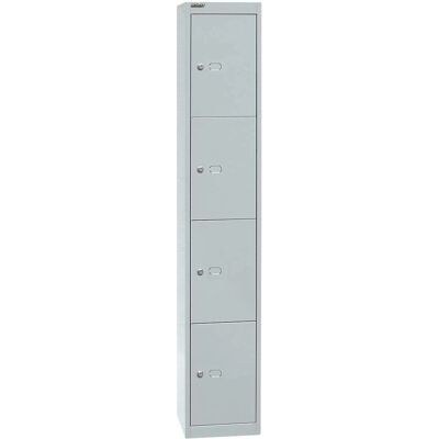 Armadio a cassetti BISLEY grigio chiaro 4 scomparti 30,5x30,5x180,2 cm Armadio a cassetti BISLEY grigio chiaro 4 scomparti 30,5x30,5x180,2 cm