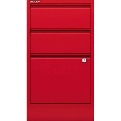 Bisley Hängeregistraturschrank - Kardinalrot - 3 Schubladen - 41,3x40,0x67,2cm Bisley Hängeregistraturschrank - Kardinalrot - 3 Schubladen - 41,3x40,0x67,2cm