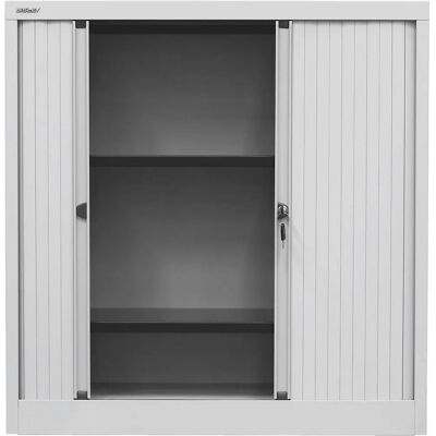 Bisley Eurotambour Rolladenschrank - Lichtgrau, 2 Fachböden, 80x43x103cm Bisley Eurotambour Rolladenschrank - Lichtgrau, 2 Fachböden, 80x43x103cm
