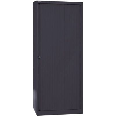BISLEY Euro 800mm Rollladenkast - 4 Planken, Zwart & Wit BISLEY Euro 800mm Rollladenkast - 4 Planken, Zwart & Wit