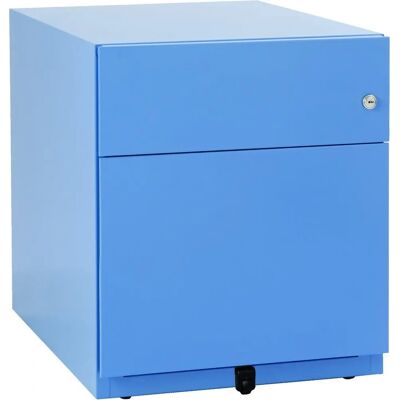 Bisley Blauer Büroablage mit 2 Schubladen - Rollcontainer Bisley Blauer Büroablage mit 2 Schubladen - Rollcontainer
