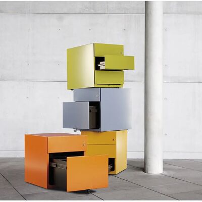 Contenedor rodante BISLEY con 2 cajones para archivos colgantes Contenedor rodante BISLEY con 2 cajones para archivos colgantes