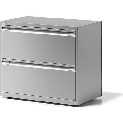 BISLEY ESSENTIALS Hängeregistraturschrank – Silber, 2 Schubladen, 80x47x69cm BISLEY ESSENTIALS Hängeregistraturschrank – Silber, 2 Schubladen, 80x47x69cm