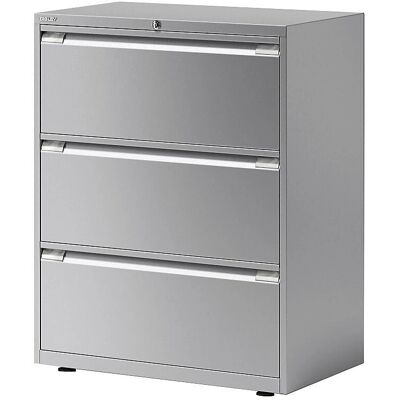 BISLEY Essentials Hängeregistraturschrank - Silber, 3 Schubladen, 80x47x100 cm BISLEY Essentials Hängeregistraturschrank - Silber, 3 Schubladen, 80x47x100 cm