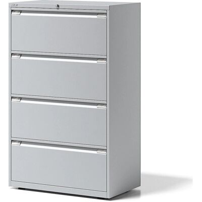 BISLEY Essentials Schrank - 4 Schubladen, Hellgrau, Modell ESSENTIALS BISLEY Essentials Schrank - 4 Schubladen, Hellgrau, Modell ESSENTIALS