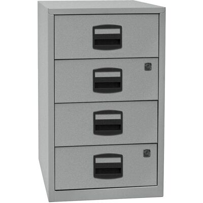 Armadio di deposito BISLEY PFA - Argento, 4 cassetti, organizzatore ufficio Armadio di deposito BISLEY PFA - Argento, 4 cassetti, organizzatore ufficio