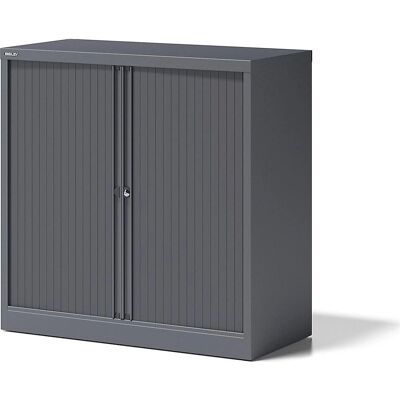 BISLEY Hellgraue Schubladenschrank - 1000x1000x470 mm - Platzsparende Rollladentür BISLEY Hellgraue Schubladenschrank - 1000x1000x470 mm - Platzsparende Rollladentür