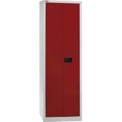 BISLEY Stauraumschrank - Hellgrau / Kardinalrot - Verstellbare Regale BISLEY Stauraumschrank - Hellgrau / Kardinalrot - Verstellbare Regale