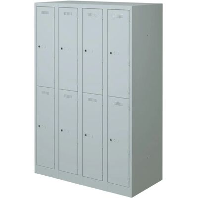 Bisley Spind - 8 Fächer, Stahl, Sicher, 120x50x180cm Bisley Spind - 8 Fächer, Stahl, Sicher, 120x50x180cm