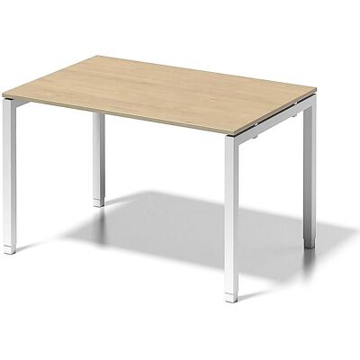 BISLEY CITO U-Schreibtisch - Höhenverstellbar, Weiß, Ahornplatte BISLEY CITO U-Schreibtisch - Höhenverstellbar, Weiß, Ahornplatte