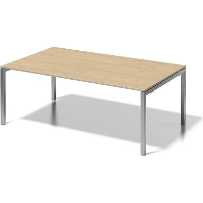 BISLEY Schreibtisch CITO - Silber, 200x120 cm, U-förmiger Sockel BISLEY Schreibtisch CITO - Silber, 200x120 cm, U-förmiger Sockel
