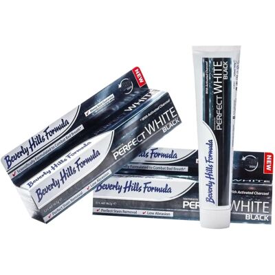 Beverly Hills Formula Perfect White Gold Particules d’or Double Mint 100ml - Dentifrice - Publicité Beverly Hills Formula Perfect White Gold Particules d’or Double Mint 100ml - Dentifrice - Publicité