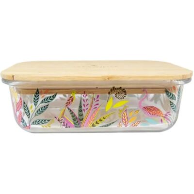 Sara Miller Savannah Glass & Bamboo Lunch Box - Lunch Box Sara Miller Savannah Glass & Bamboo Lunch Box - Lunch Box