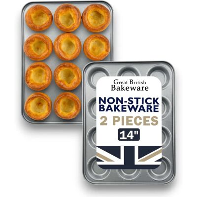 Samuel Groves Muffin Tray - 12 Cup Non-Stick Yorkshire Pudding Pan Samuel Groves Muffin Tray - 12 Cup Non-Stick Yorkshire Pudding Pan
