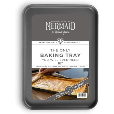 Samuel Groves Hard Anodised 16 Baking Tray - Durable British Bakeware Samuel Groves Hard Anodised 16 Baking Tray - Durable British Bakeware