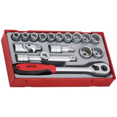 Juego de Vasos Teng Tools TT1218 - Kit profesional de 18 piezas Juego de Vasos Teng Tools TT1218 - Kit profesional de 18 piezas