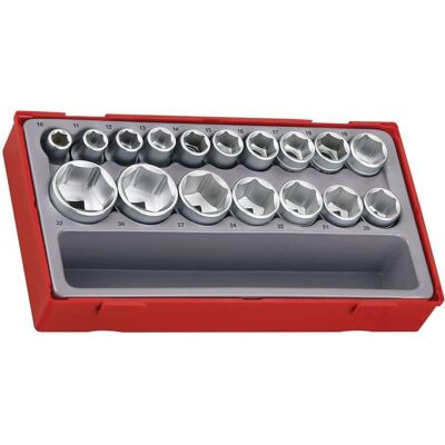 Teng TT1217-6 17-teiliger metrischer Steckschlüsselsatz - 1/2 Zoll Antrieb Teng TT1217-6 17-teiliger metrischer Steckschlüsselsatz - 1/2 Zoll Antrieb