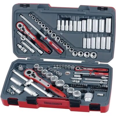 Teng Tools TM111 111-teiliges Steckschlüsselsatz mit metrischen & AF-Antrieben Teng Tools TM111 111-teiliges Steckschlüsselsatz mit metrischen & AF-Antrieben