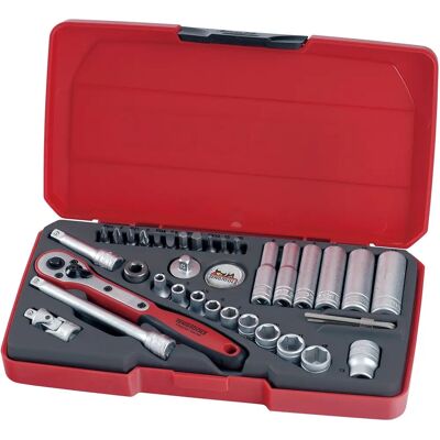 Teng Tools T1436 Steckschlüssel-Set 36 Stück 1/4 Zoll Antrieb - Steckschlüsselset Teng Tools T1436 Steckschlüssel-Set 36 Stück 1/4 Zoll Antrieb - Steckschlüsselset