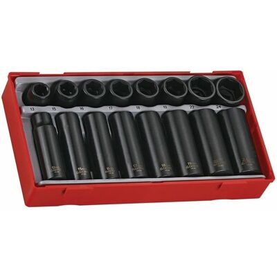 Teng TT9116 Conjunto de 16 peças de soquetes e chaves de impacto - 1/2" Teng TT9116 Conjunto de 16 peças de soquetes e chaves de impacto - 1/2"