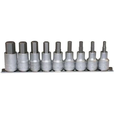 Teng Tools M1212 Ensemble de 9 douilles hexagonales 1/2" - Jeu de clés Teng Tools M1212 Ensemble de 9 douilles hexagonales 1/2" - Jeu de clés