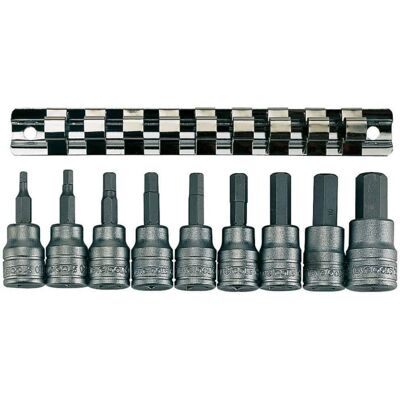 Teng M3812 9pc Metric Hex Socket Set - Drive 3/8in - Chrome Vanadium Teng M3812 9pc Metric Hex Socket Set - Drive 3/8in - Chrome Vanadium