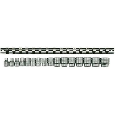 Teng Tools M3816 3/8" Drive 6 Point Metric Socket Clip Rail - Sockets & Accessories Sets Teng Tools M3816 3/8" Drive 6 Point Metric Socket Clip Rail - Sockets & Accessories Sets