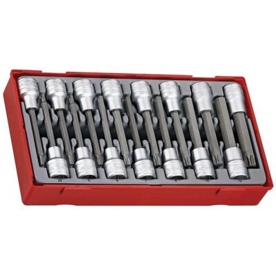 Ensemble de 15 douilles longues 1/2'' TX et hexagonales Teng Tools TTTXH15 Ensemble de 15 douilles longues 1/2'' TX et hexagonales Teng Tools TTTXH15