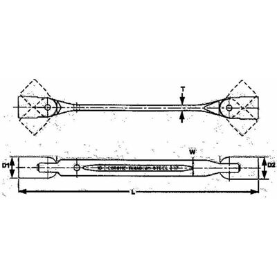 Tengtools 72920200 Doppelmaulschlüssel - 8x9mm Tengtools 72920200 Doppelmaulschlüssel - 8x9mm