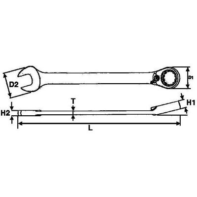 Klucz zębaty Teng TEN600508R 8mm - Klucz zębaty Klucz zębaty Teng TEN600508R 8mm - Klucz zębaty