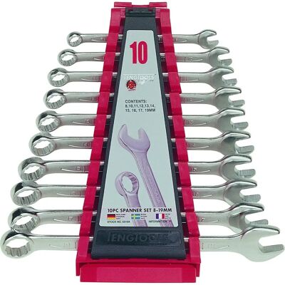 Juego de Llaves Combinadas Teng 6510A - 10 Piezas, 8-19mm Juego de Llaves Combinadas Teng 6510A - 10 Piezas, 8-19mm