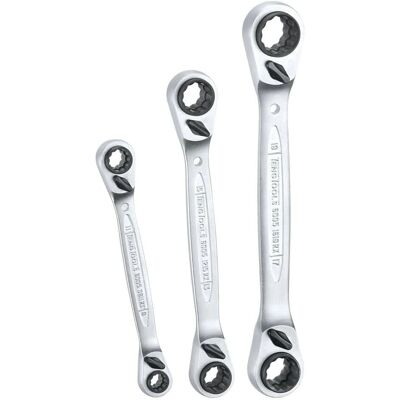 Teng Multi Ratchet Ring Spanner Set - 3 Piece, 8-19mm Teng Multi Ratchet Ring Spanner Set - 3 Piece, 8-19mm