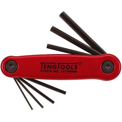 Tengtools 7-teiliges Inbusschlüsselsatz - Faltbar, Schwarz, 1476Nmm Tengtools 7-teiliges Inbusschlüsselsatz - Faltbar, Schwarz, 1476Nmm