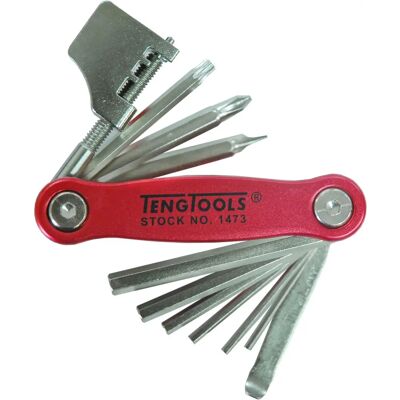 Teng Tools - Zestaw narzędzi rowerowych 1473 - Kompaktowy zestaw naprawczy Teng Tools - Zestaw narzędzi rowerowych 1473 - Kompaktowy zestaw naprawczy