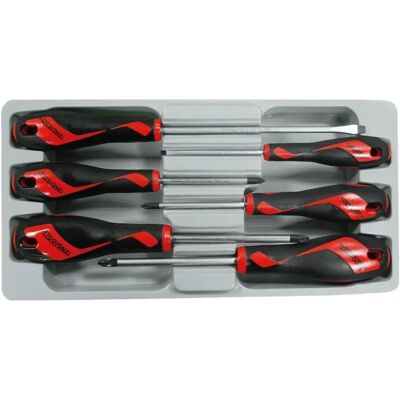 Teng Tools MD906N 6 Piece Screwdriver Set - Flat, PH & PZ Teng Tools MD906N 6 Piece Screwdriver Set - Flat, PH & PZ