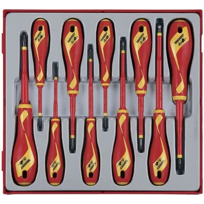 Teng Tools Isolierte Schraubendrehersatz 10-tlg - IEC 60900 - Mehrfarbig Teng Tools Isolierte Schraubendrehersatz 10-tlg - IEC 60900 - Mehrfarbig