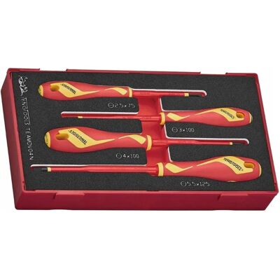 Teng Tools Teamdv04n - Set di cacciaviti isolati piatti - 4 pezzi Teng Tools Teamdv04n - Set di cacciaviti isolati piatti - 4 pezzi