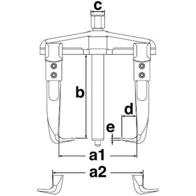 Tengtools SP2615 Extractor - Garras reversibles 200/260mm Tengtools SP2615 Extractor - Garras reversibles 200/260mm