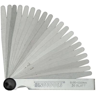 Teng Tools Calibres de espessura - 0,05-1,00 mm - 100 mm - Medidores de folga Teng Tools Calibres de espessura - 0,05-1,00 mm - 100 mm - Medidores de folga