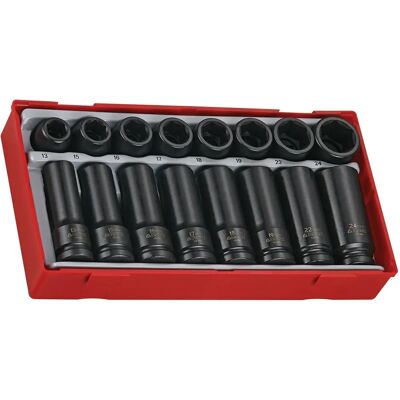 Conjunto de soquetes de impacto 13-24mm - 16 peças Conjunto de soquetes de impacto 13-24mm - 16 peças