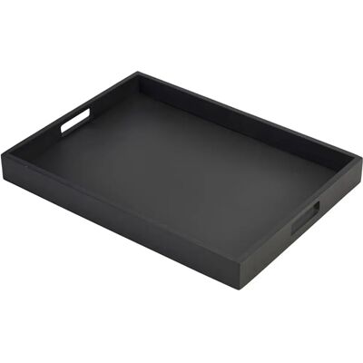 Genware Solid Black Butler Tray - 44x32x4.5 cm Serving Plate Genware Solid Black Butler Tray - 44x32x4.5 cm Serving Plate