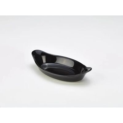 Genware - Stoneware Oval Eared Dish - Black - Dishware Genware - Stoneware Oval Eared Dish - Black - Dishware