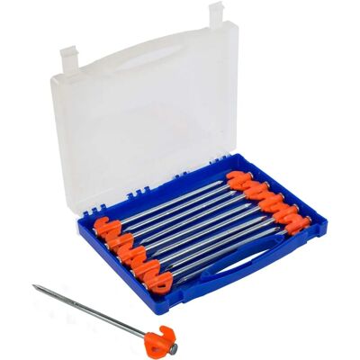 Țevi de Cort din Oțel Regatta - 8 Inch, Pachet cu 20 Țevi de Cort din Oțel Regatta - 8 Inch, Pachet cu 20