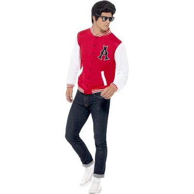 Smiffys 43705M Red White College Jock Letterman Jacket - Jacket Smiffys 43705M Red White College Jock Letterman Jacket - Jacket