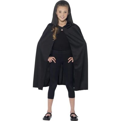 Smiffys Svart hettekappe for barn - Halloween tilbehør Smiffys Svart hettekappe for barn - Halloween tilbehør