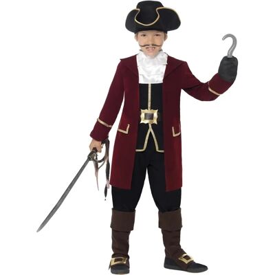 Costume de Capitaine Pirate Deluxe Smiffys - Veste, Pantalon, Chapeau - Publicité Costume de Capitaine Pirate Deluxe Smiffys - Veste, Pantalon, Chapeau - Publicité