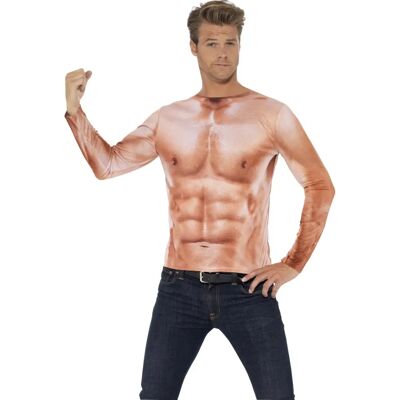 Smiffys Nude Realistisk Muskeltop - Muskeltop Smiffys Nude Realistisk Muskeltop - Muskeltop