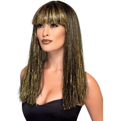 Smiffys Egyptian Goddess Wig Gold Tinsel - Wigs for Adults Smiffys Egyptian Goddess Wig Gold Tinsel - Wigs for Adults