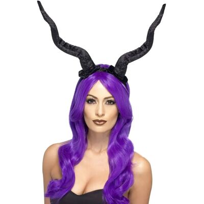 Serre-tête de démon Smiffys Ange noir Maléfique Accessoire de déguisement noir Serre-tête de démon Smiffys Ange noir Maléfique Accessoire de déguisement noir