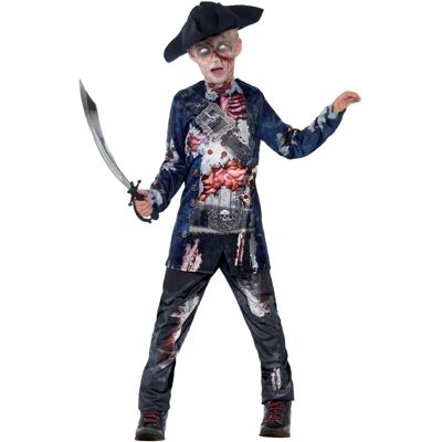 Déguisement de pirate zombie Smiffys pour enfants - Bleu/Vert/Noir - Halloween - Publicité Déguisement de pirate zombie Smiffys pour enfants - Bleu/Vert/Noir - Halloween - Publicité